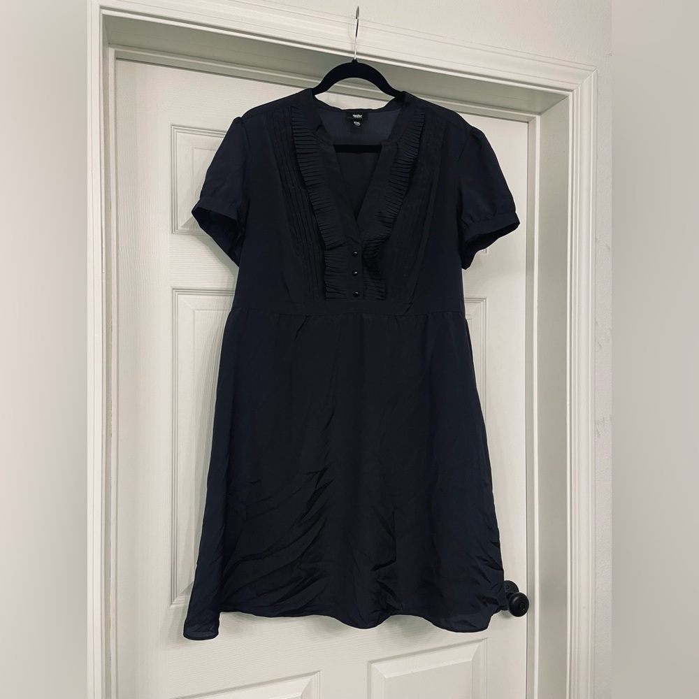 Massimo Black Ruffled A-Line Mini Dress Size XXL